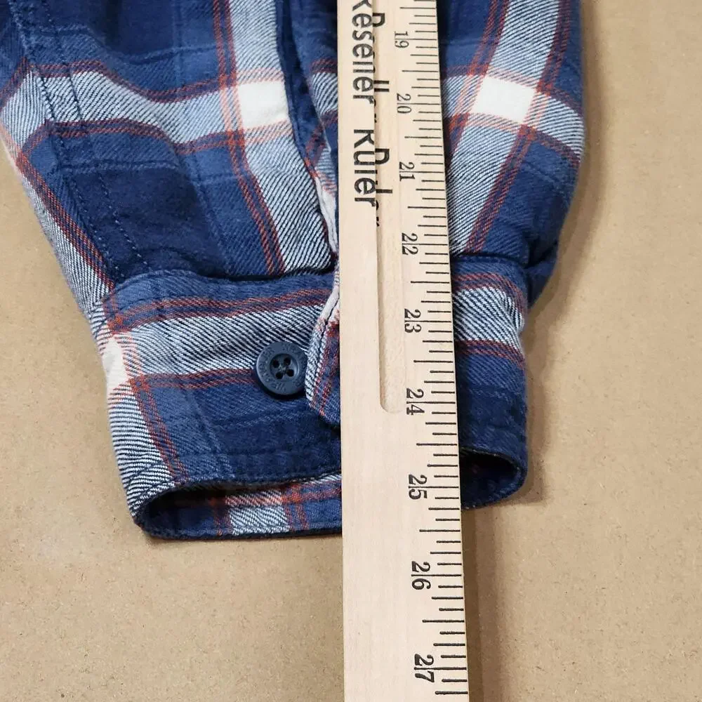 Wrangler Jacket Mens 2XL Blue Plaid Flannel Sherpa Lined Workwear Winter